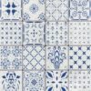Mustriline seinaplaat Portugal Blue dekoor