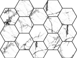 Mosaiikplaat Iceberg White Hex