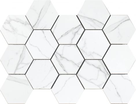 Mosaiikplaat Lincoln White Hex
