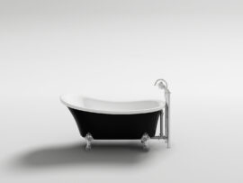 Disainvann Schönberg Cesano Black & White 1600 x 720 x 600mm